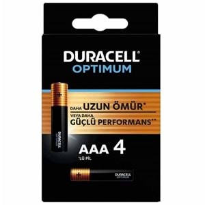 Duracell Optimum AAA Kalem Pil 4 Adet