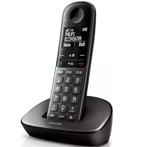 Philips XL490 Siyah 50 Rehber Işıklı Ekran Telsiz Telefon