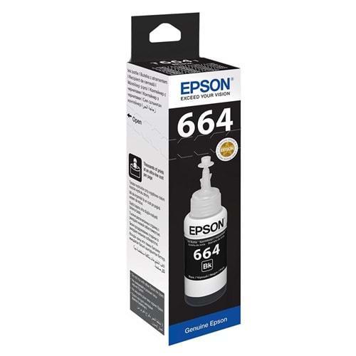 Epson T6641 L100/ L200/ L300 Black Mürekkep 70 ml