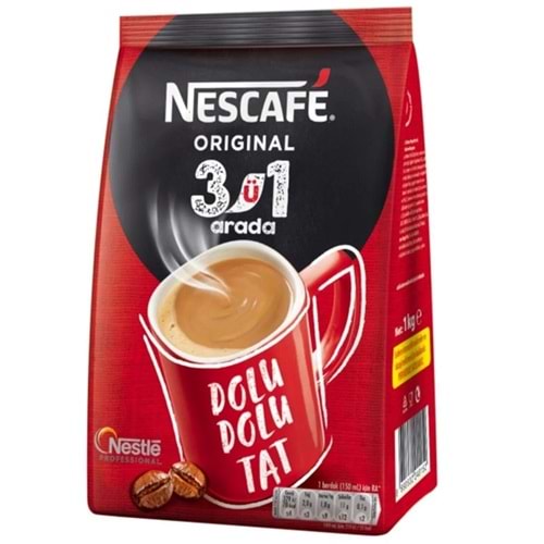 Nestle Nescafe 3 ü 1 Arada 1000 gr. Phnx 1 kg.