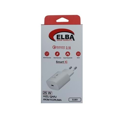 Elba ELB01-25WPD Beyaz 25W Type Usb-C PD3.0/QC4.0