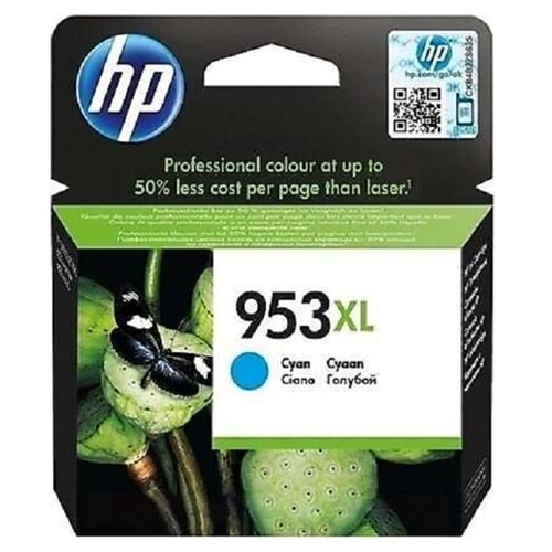 HP 953 XL Mavi Mürekkep Kartuşu