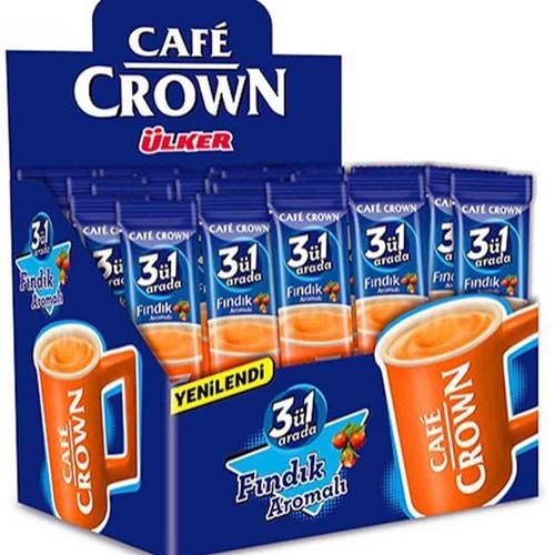 Ülker Cafe Crown 3 ü 1 Arada Fındık Aromalı Hazır Kahve 18 gr 40 Adet