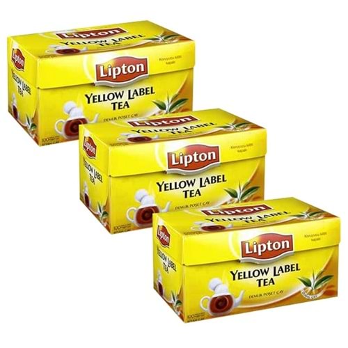 Lipton Yellow Label Sarı Demlik 100 lü x 3 Paket